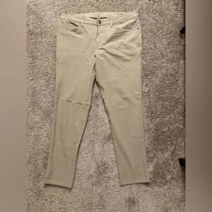 Lululemon ABC Slim pants size 34inch waist lightly worn inseam in picture.